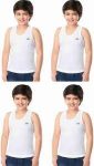 Kids Cotton White Vest.